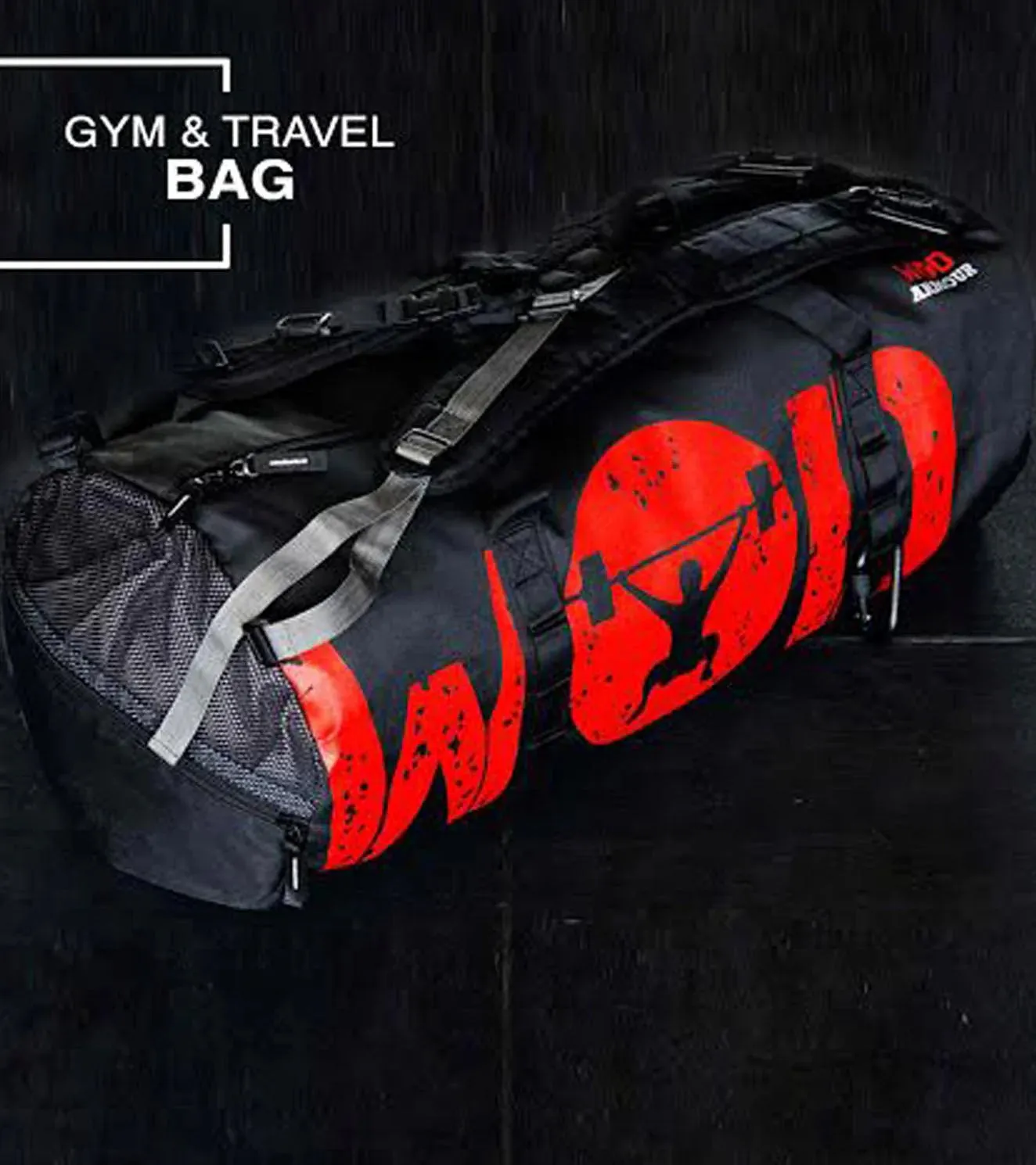 WOD ARMOUR | Armour Gym & Travel Bag with carabiner | KIBI SPORTS